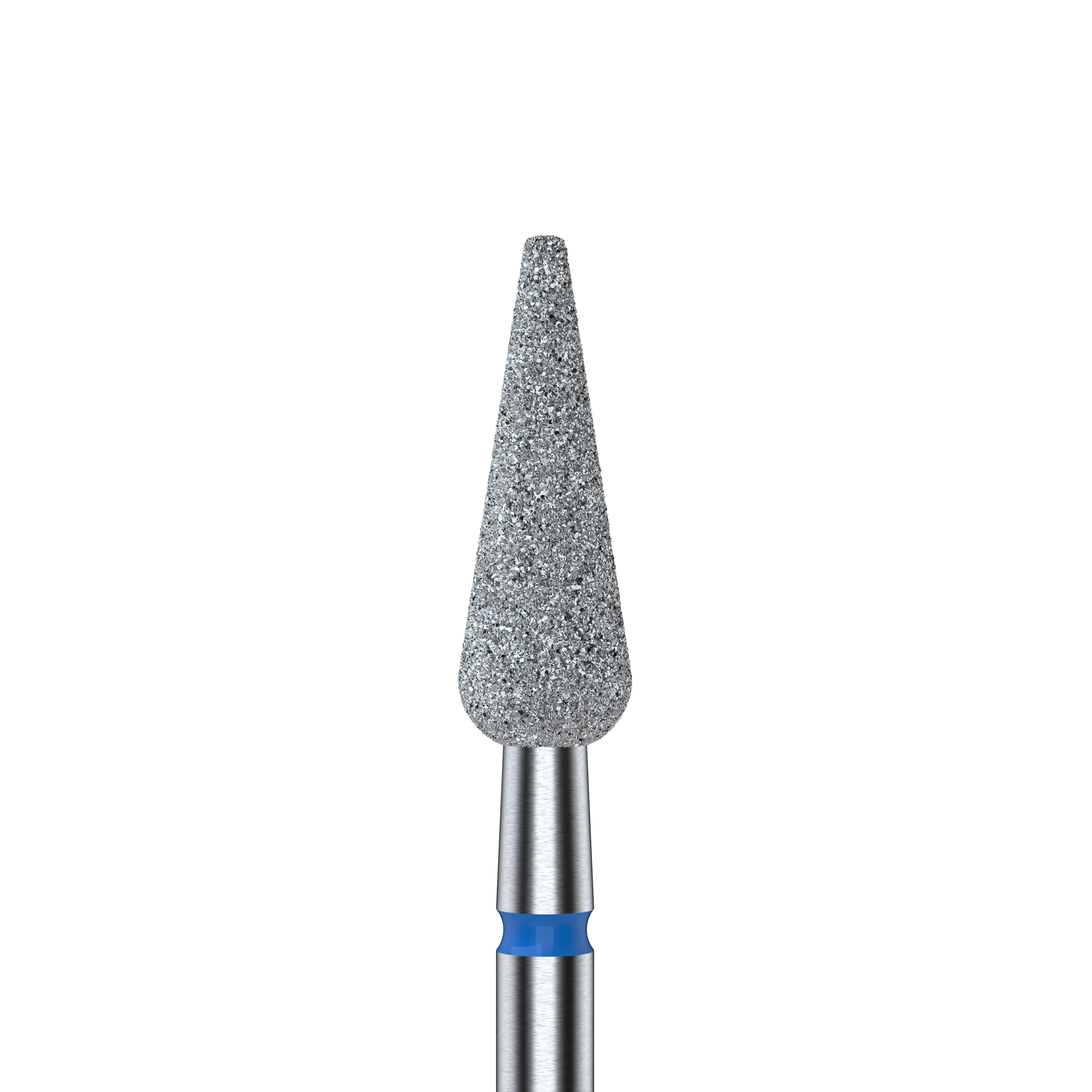 Diamond Blue Nail Drill Bit Pointed Pear (FA100BO40/12) 4 Diamond Blue Nail Drill Bit Pointed Pear (FA100BO40/12)