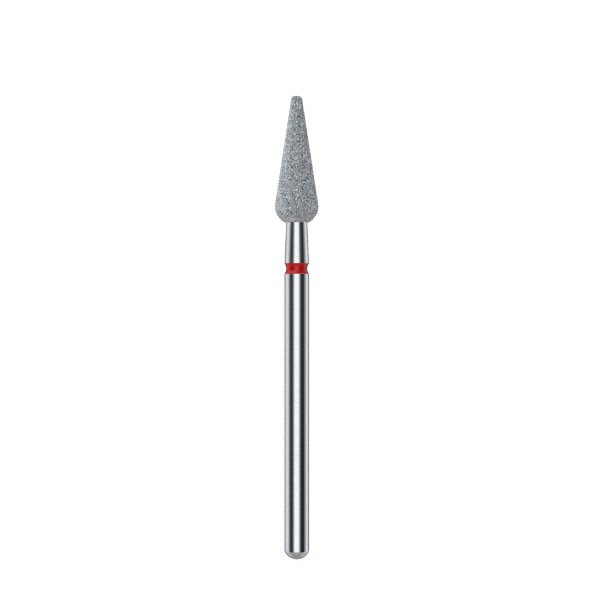 Diamond Nail Drill Bit Pointed Pear Red (FA100RO40/12)