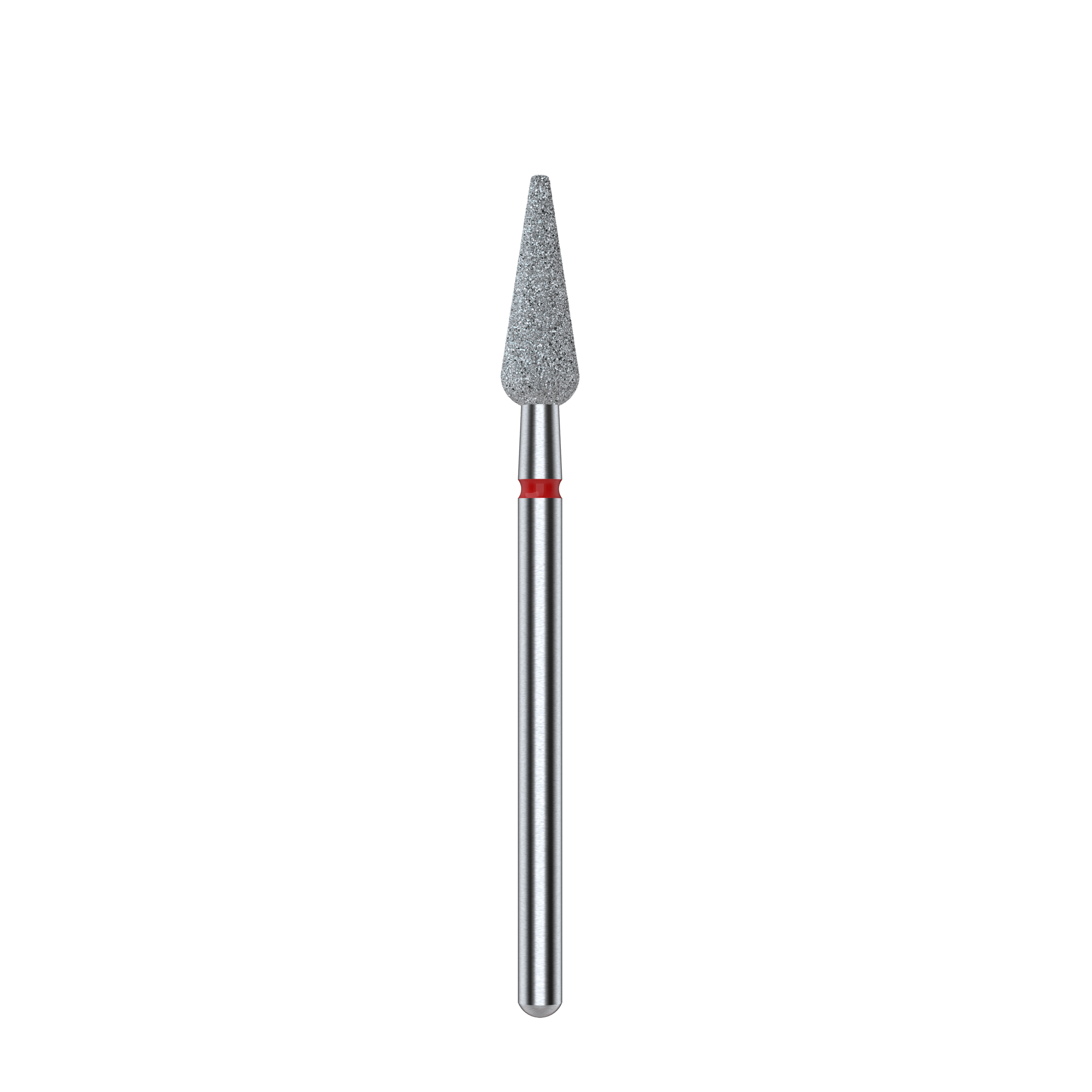 Diamond Nail Drill Bit Pointed Pear Red (FA100RO40/12) 1 Diamond Nail Drill Bit Pointed Pear Red (FA100RO40/12)
