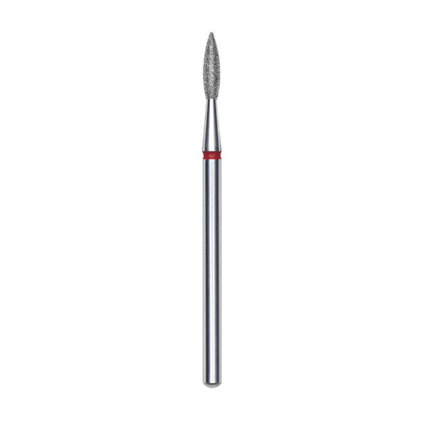 Pointed Flame Red Diamond Drill Bit (FA11RO21/8)