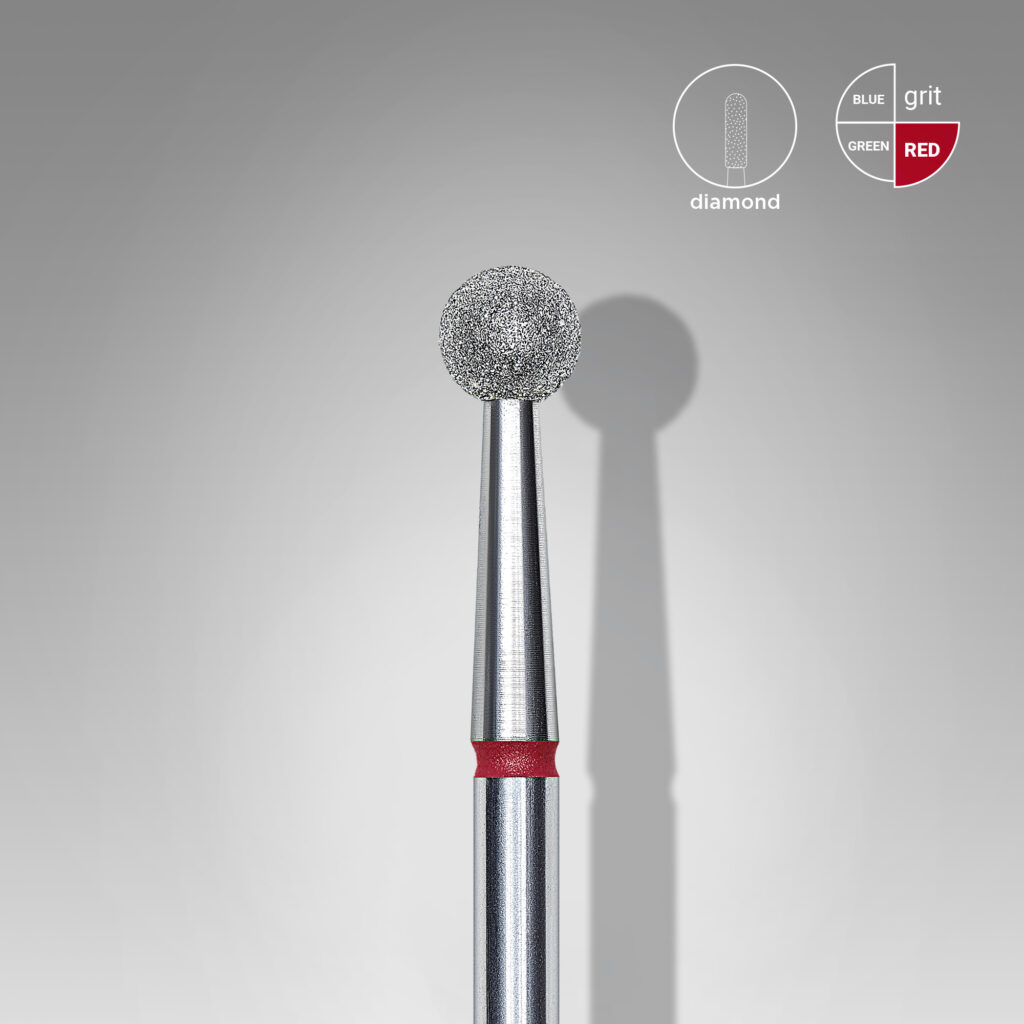 Staleks Expert διαμαντόφρεζα μπάλα κόκκινη 4mm FA01R040