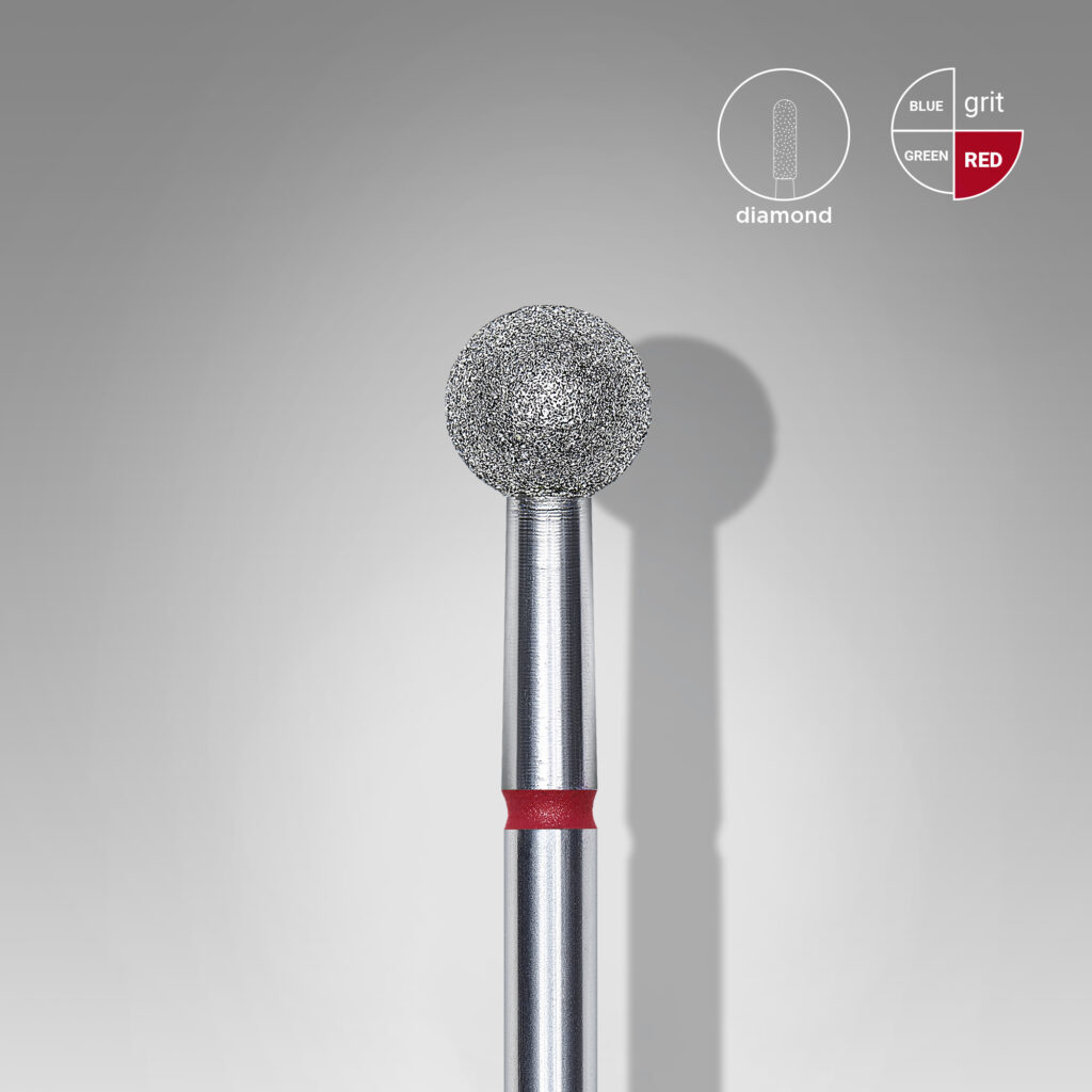 Staleks Expert διαμαντόφρεζα μπάλα κόκκινη 5mm FA01R050