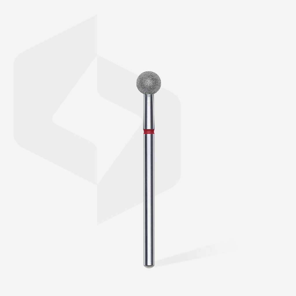 Staleks Expert διαμαντόφρεζα μπάλα κόκκινη 5mm FA01R050 (2)